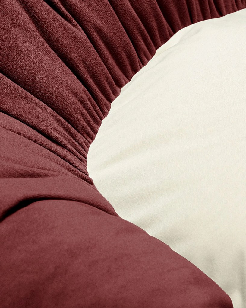 Poduszka kwiatek Mia II XXL kolor czerwony tkanina połyskliwa, welwetowa