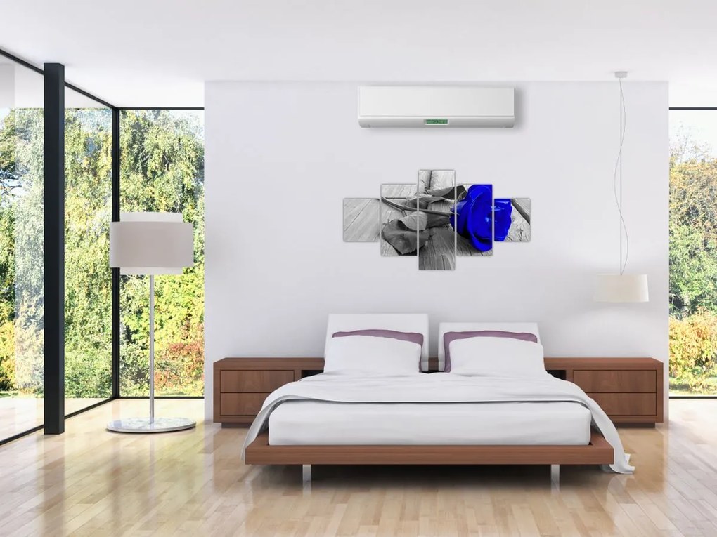 Obraz - Niebieska róża (125x70 cm)