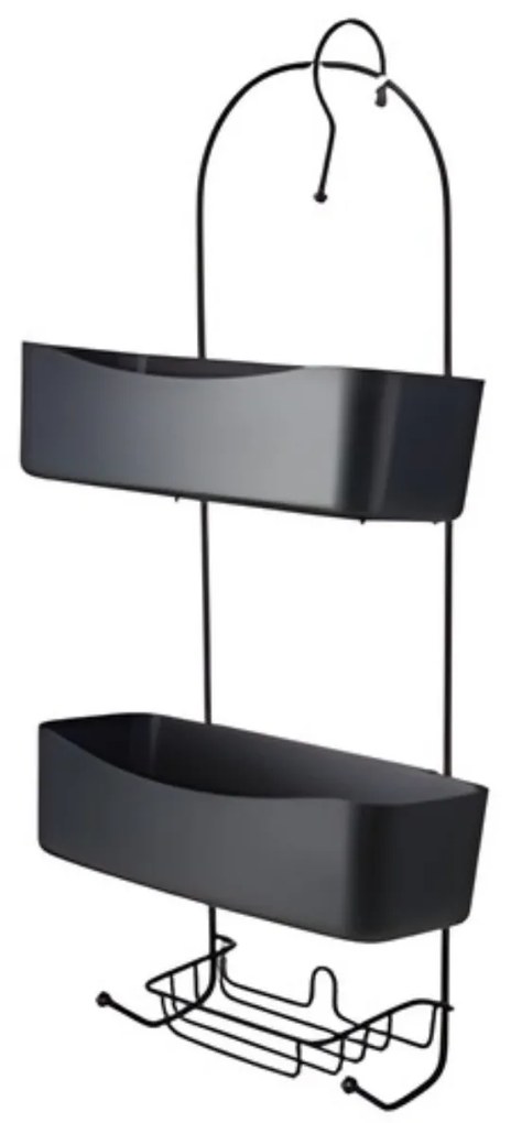 Metalowa półka łazienkowa ARC, 24 x 12 x 59 cm