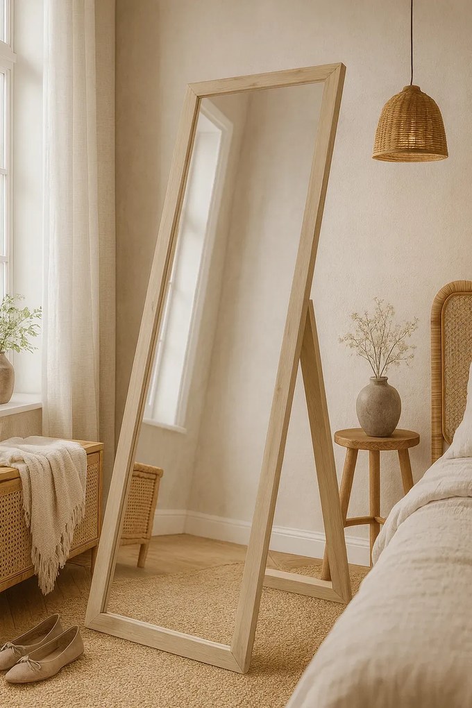 Stojące lustro dębowe W8-L77