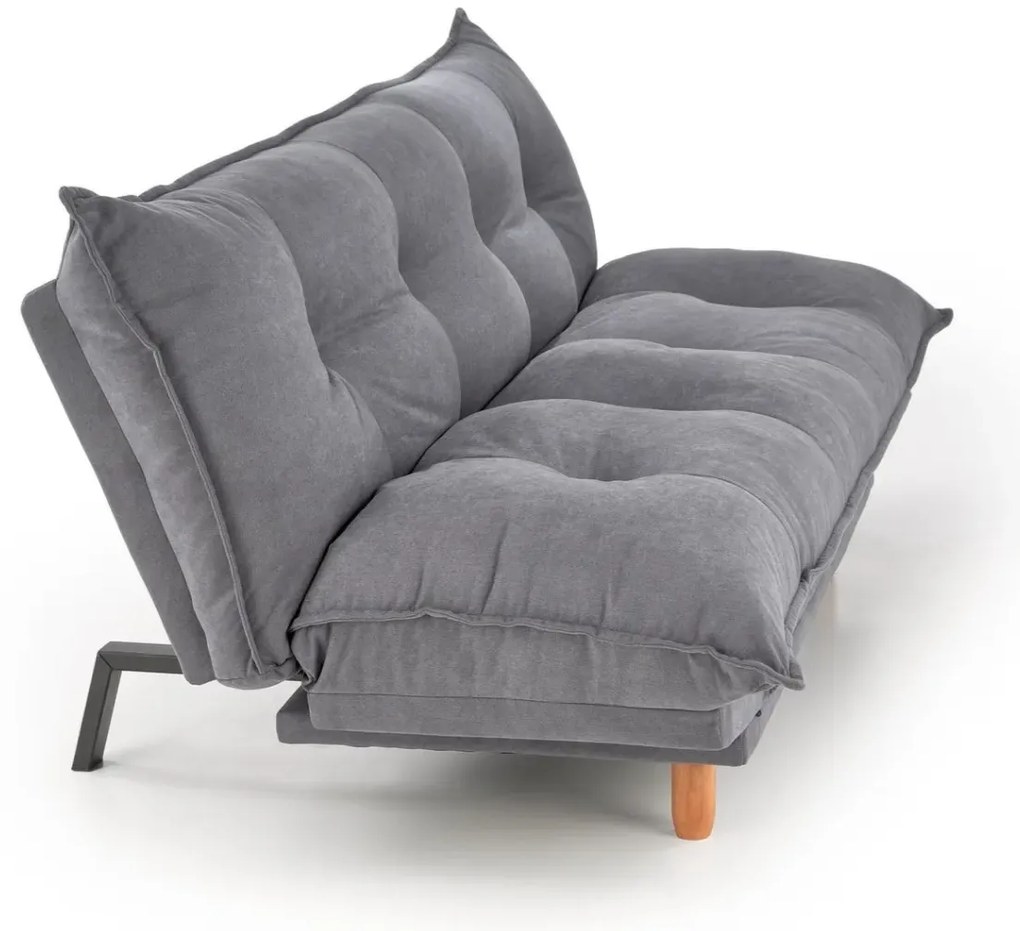 Sofa rozkładana z funkcją spania PILLOW szara HALMAR