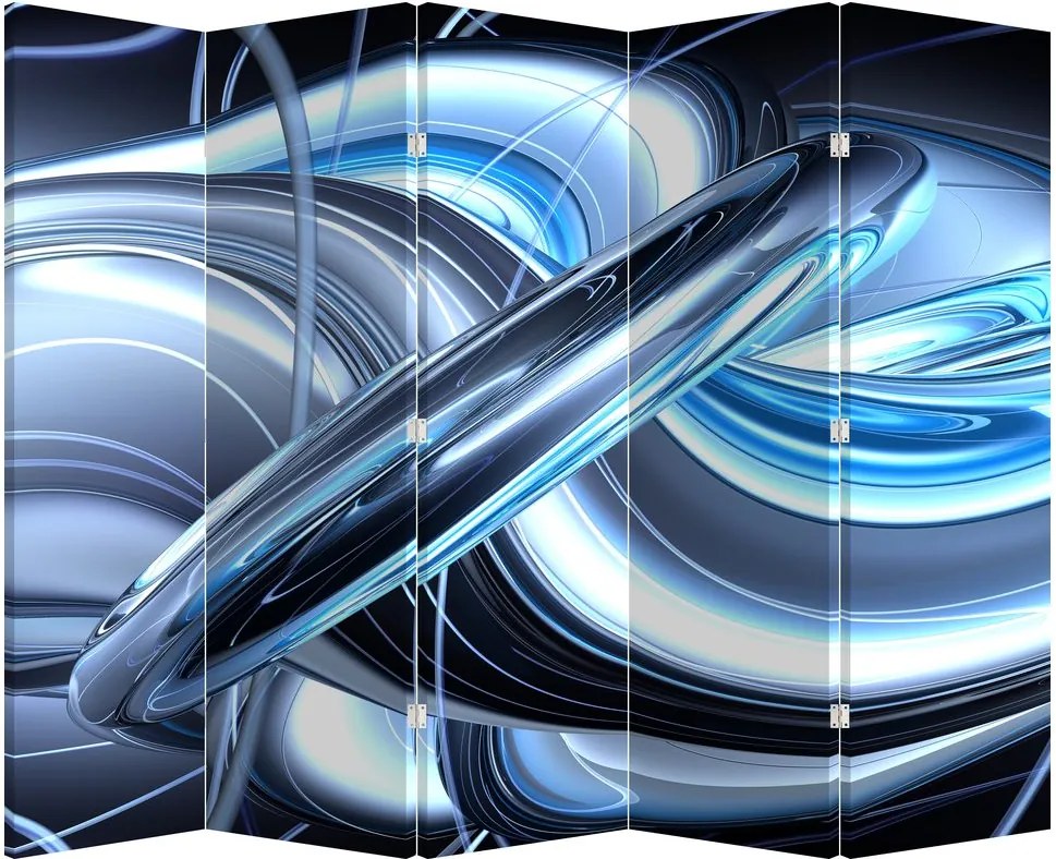 Parawan - Niebieska abstrakcja (210x170 cm)