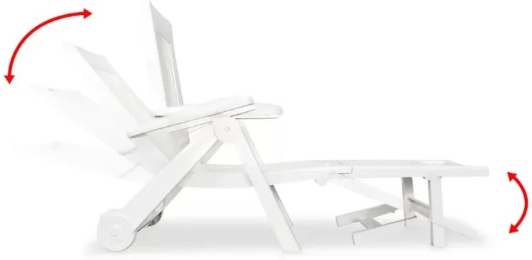 Biały składany leżak plażowy Z1-B46