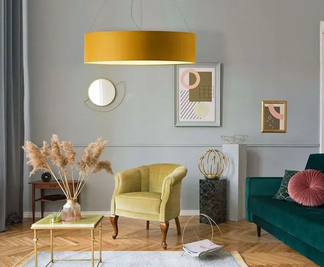 Regulowana lampa wisząca z okrągłym abażurem 100 cm kolory do wyboru S3-F14
