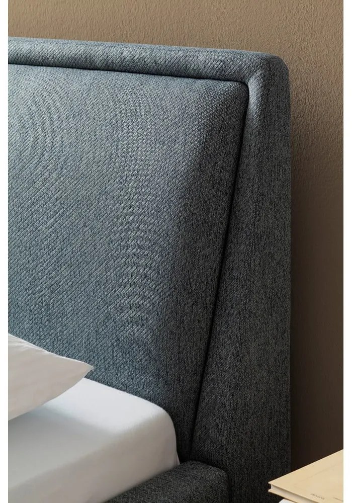 Zielone/niebieskie tapicerowane łóżko dwuosobowe bez stelaża 180x200 cm Frieda – Meise Möbel