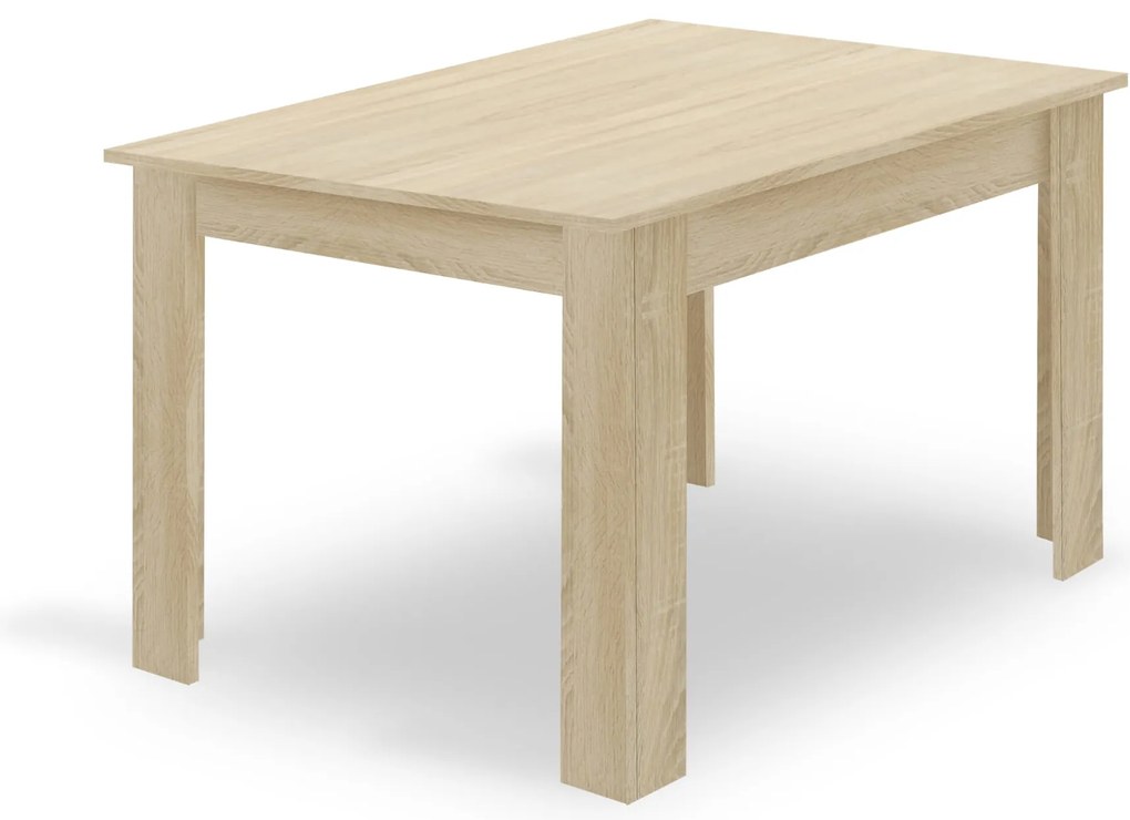 Zestaw stół NP 120x80 Dąb Sonoma + 4 krzesła LIBRA szare