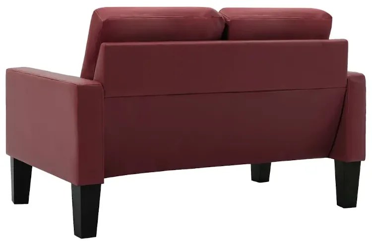 Minimalistyczna bordowa sofa - Clorins 2X