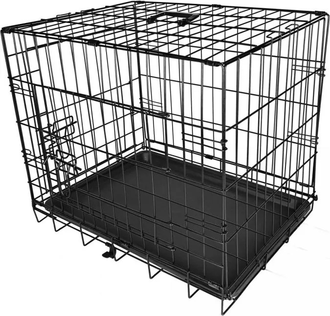 Leopet Składana klatka dla psa 121 x 74 x 80,5 cm XXL czarna