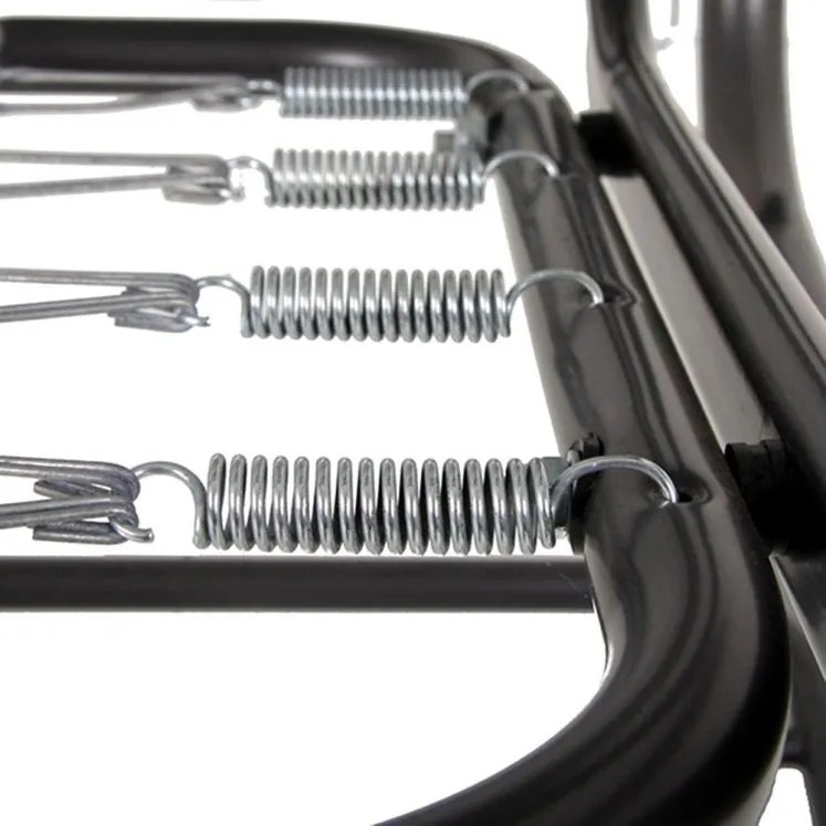 VENEZIA Huśtawka ogrodowa, metalowa, szara z liśćmi