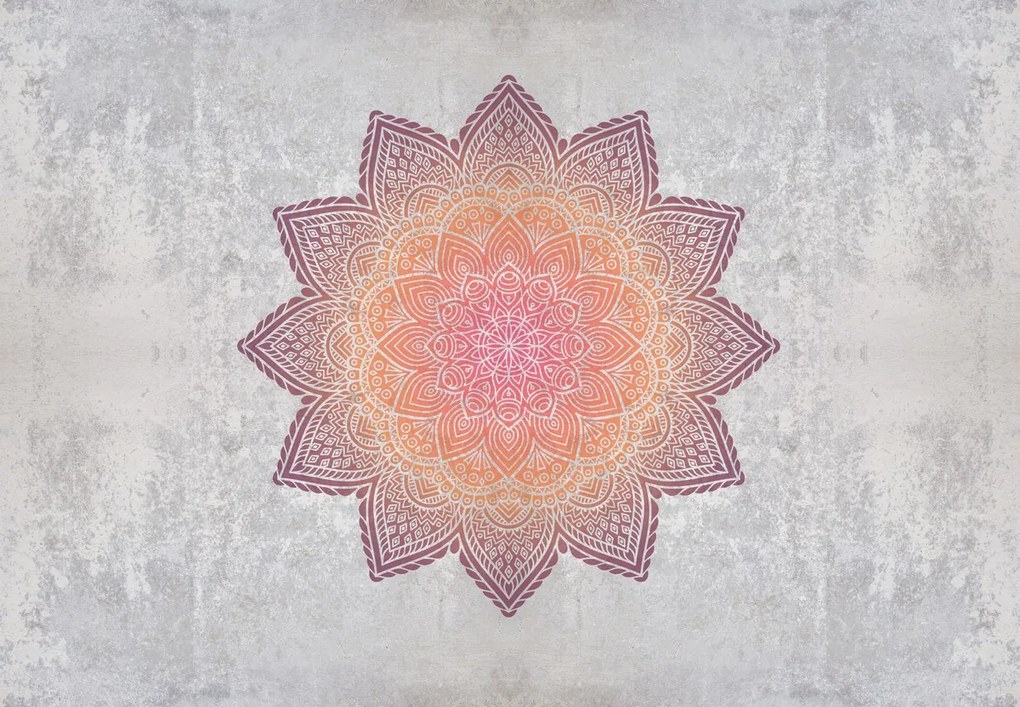 Fototapeta - Mandala z motywem betonu (196x136 cm)