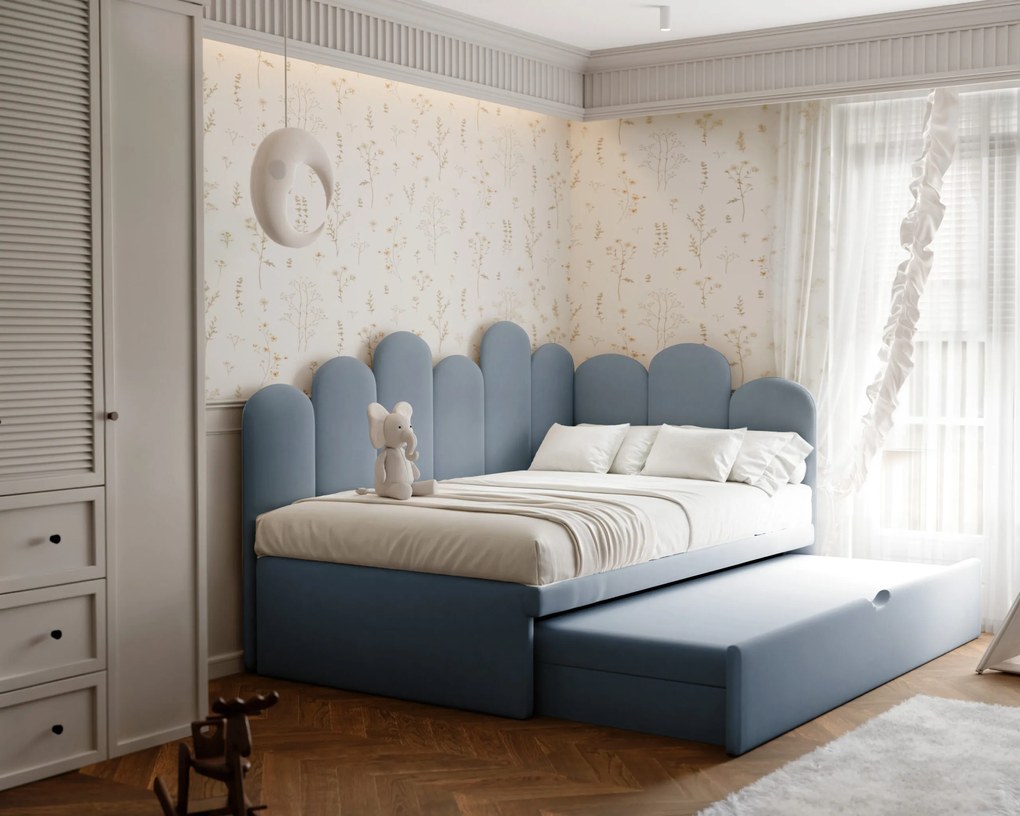 Łóżko dziecięco-młodzieżowe MIRA z dodatkową powierzchnią spania - 80x200