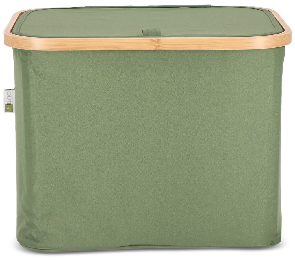 Kosz na pranie NOLVIO 40 L, zielony