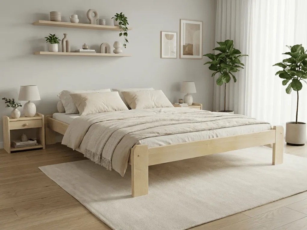 Łóżko ADA 140 x 200 cm, sosna Stelaż: Ze stelażem listwowym rolowanym elastycznym, Materac: Materac Sommera 18 cm