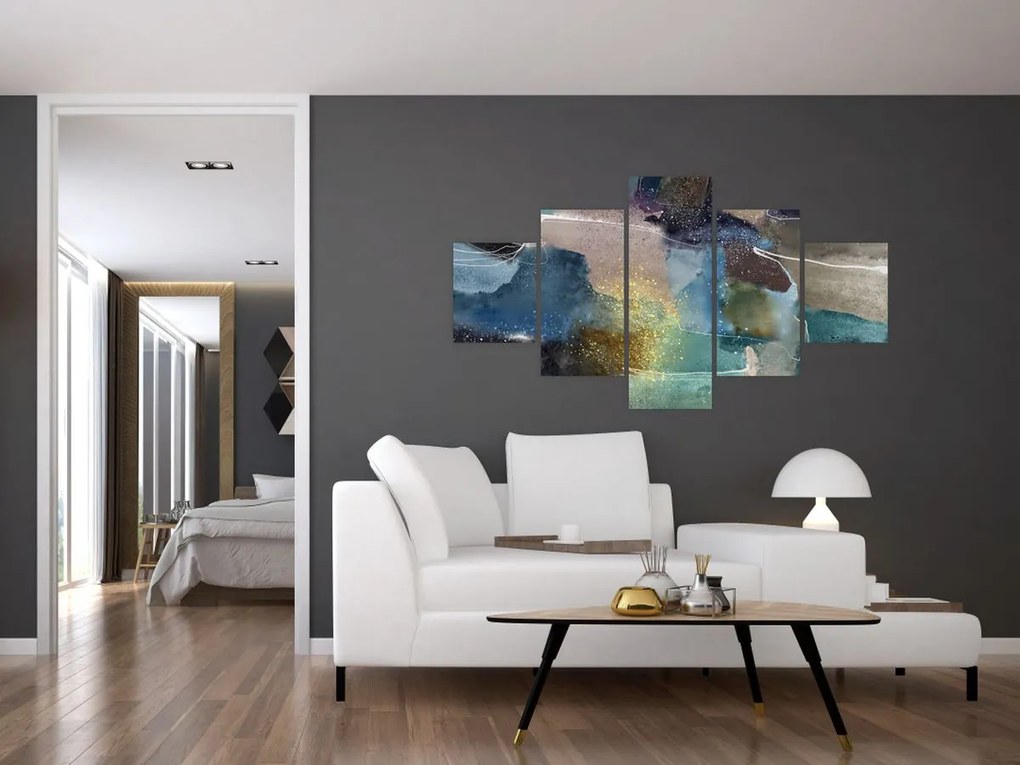 Obraz - Akwarelowa abstrakcja (125x70 cm)