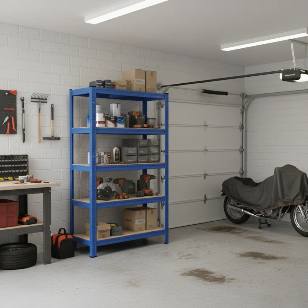 Regał o dużej nośności HEAVY, maks. 875kg, 90x40x180cm, niebieska Monzana