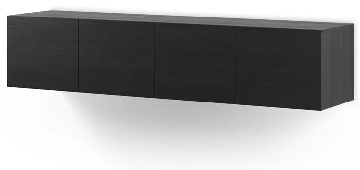 Czarna szafka pod TV 180x38x35 cm Daroca – Marckeric