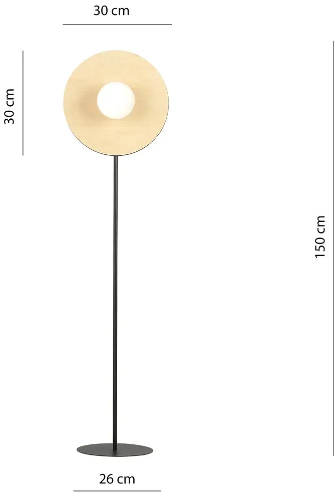 Nowoczesna loftowa lampa podłogowa opal - 24X D106 A4-P57