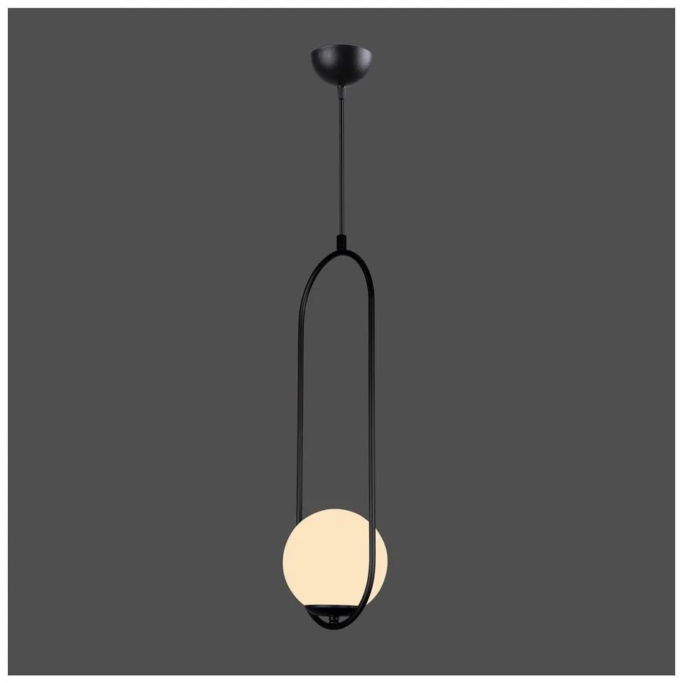 Czarna lampa wisząca Squid Lighting Arch, wys. 146 cm