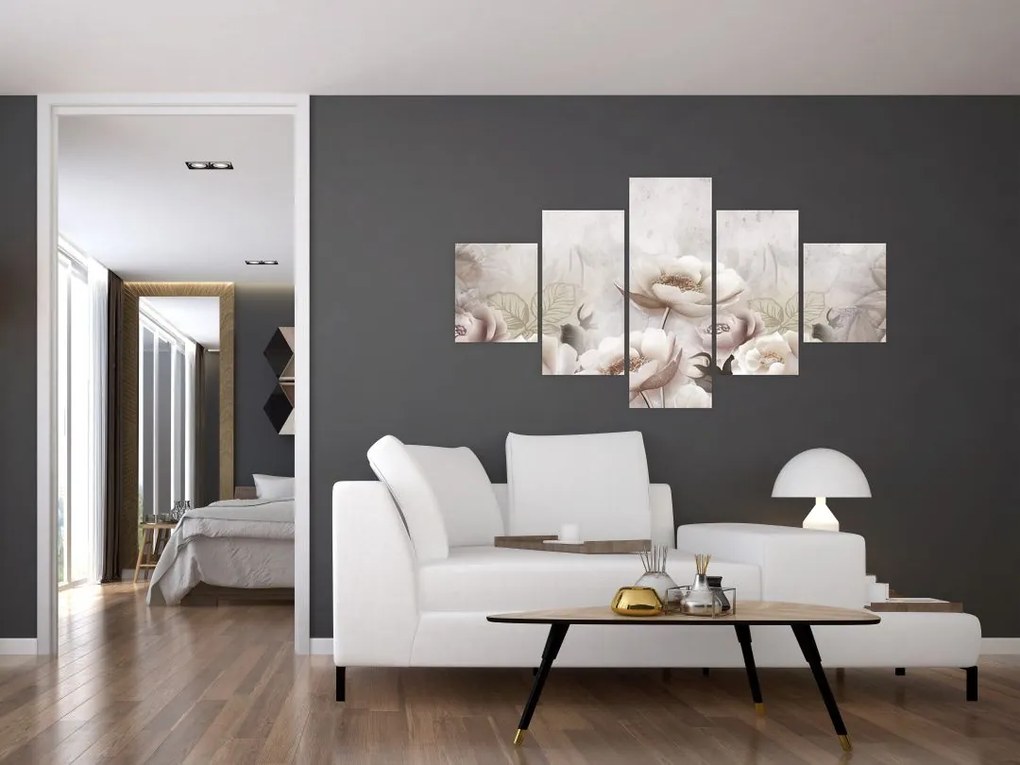 Obraz - Różowe krzewy (125x70 cm)