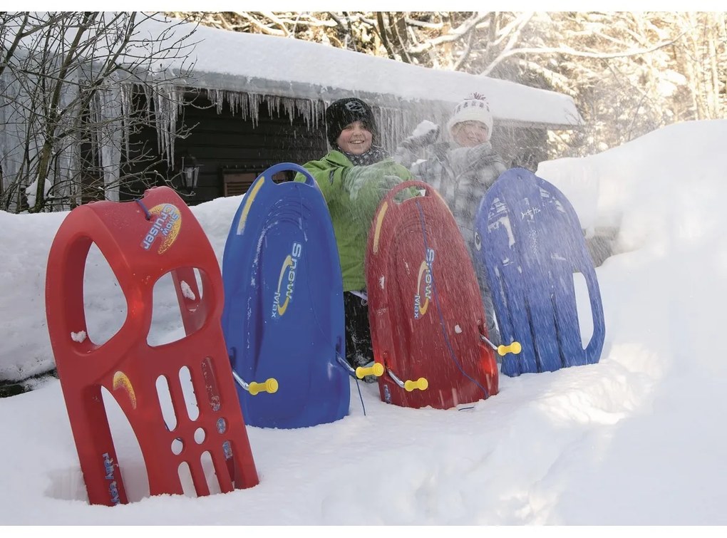 Rolly Toys Plastikowe sanki bobsleje Snow Max czerwony, 50 x 104 cm