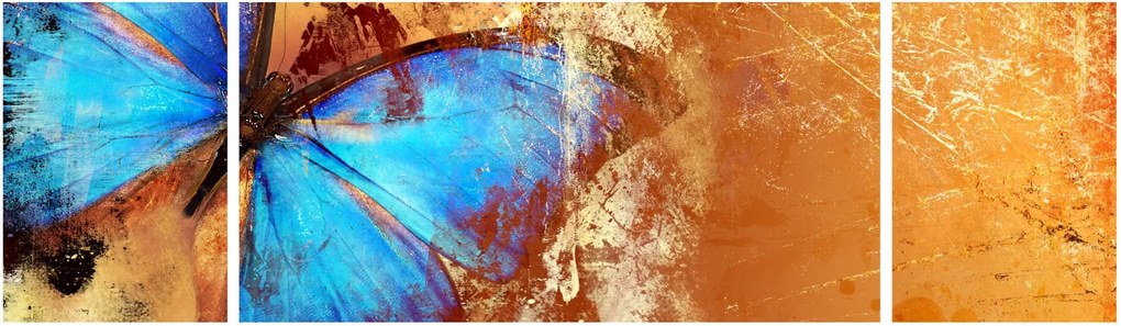 Obraz - Niebieski motyl (170x50 cm)