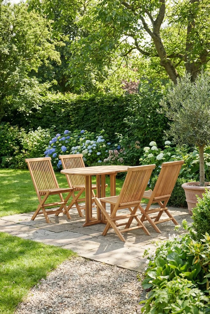 Stół drewniany krzesła i na taras balkon W5-E60