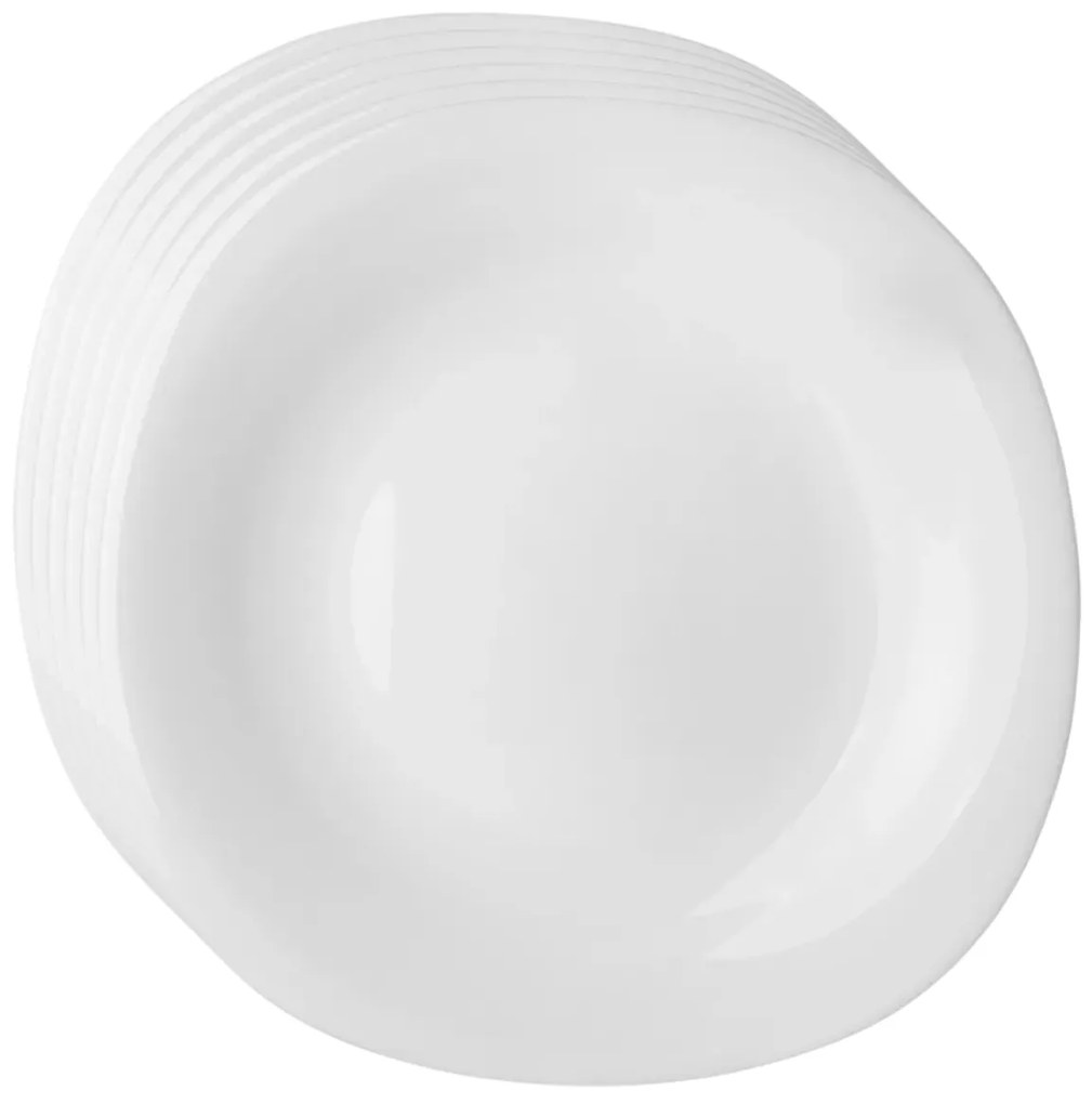 Altom Zestaw talerzyków deserowych ze szkła opalowego White harmony 21,5 cm, 6 szt.