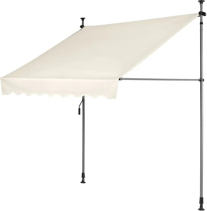 Markiza przeciwsłoneczna, regulowana AW-016 na taras, balkon, beżowa, 200x120 cm