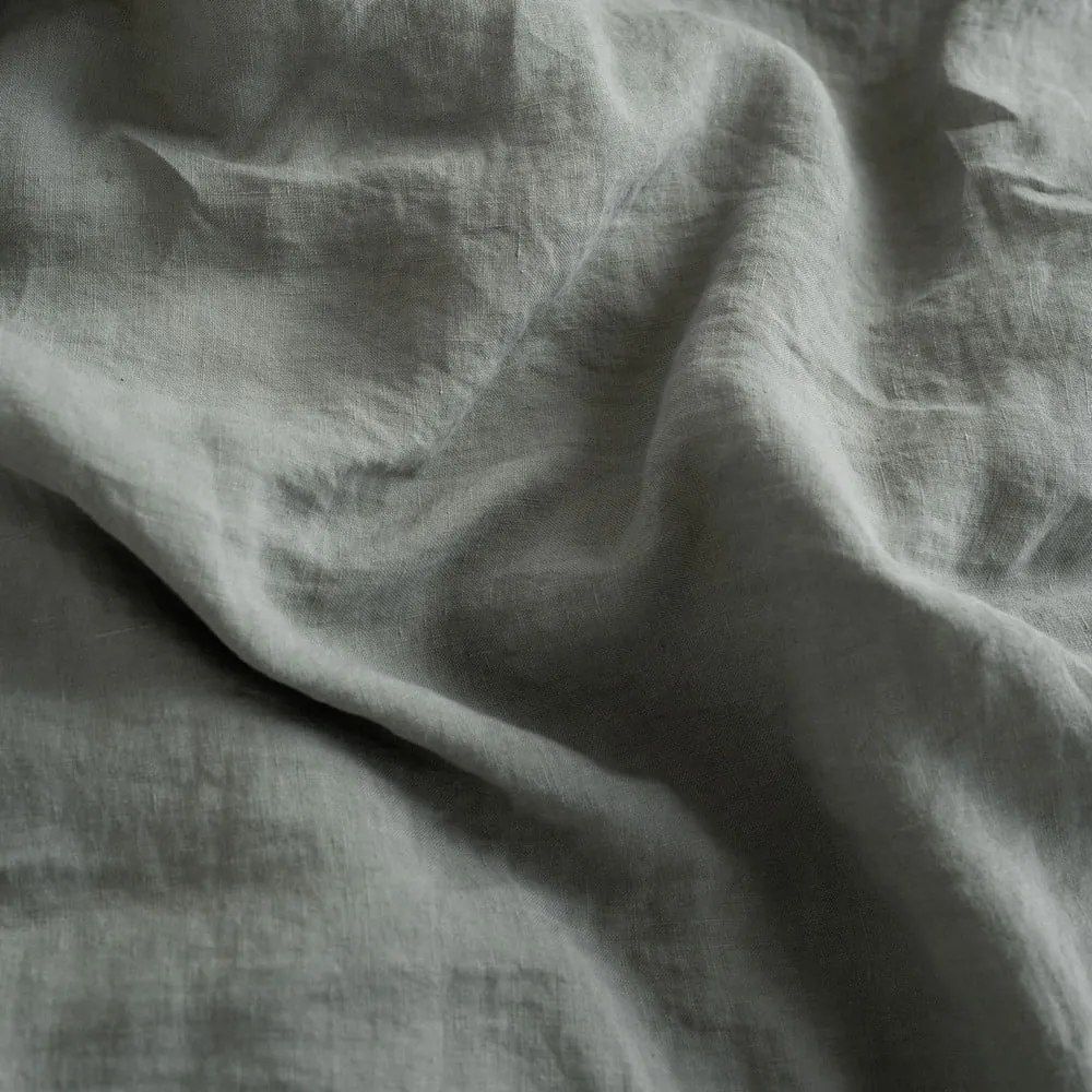 Lniane prześcieradło z gumką w kolorze khaki 200x200 cm – Linen Tales