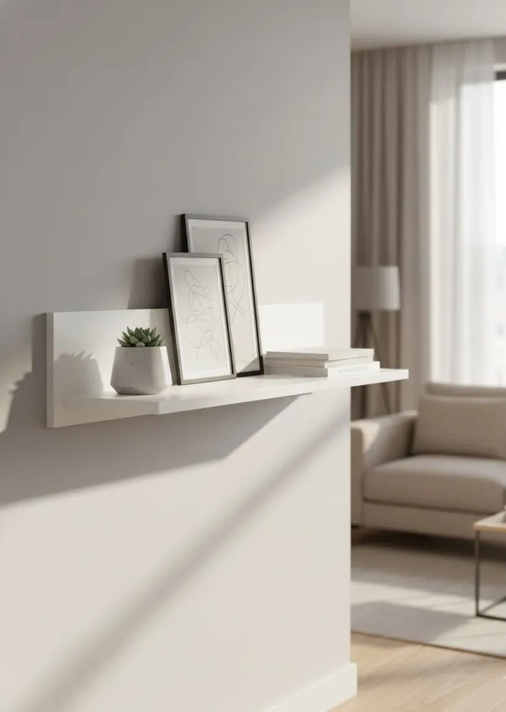 Szara minimalistyczna półka na ścianę H0-P80