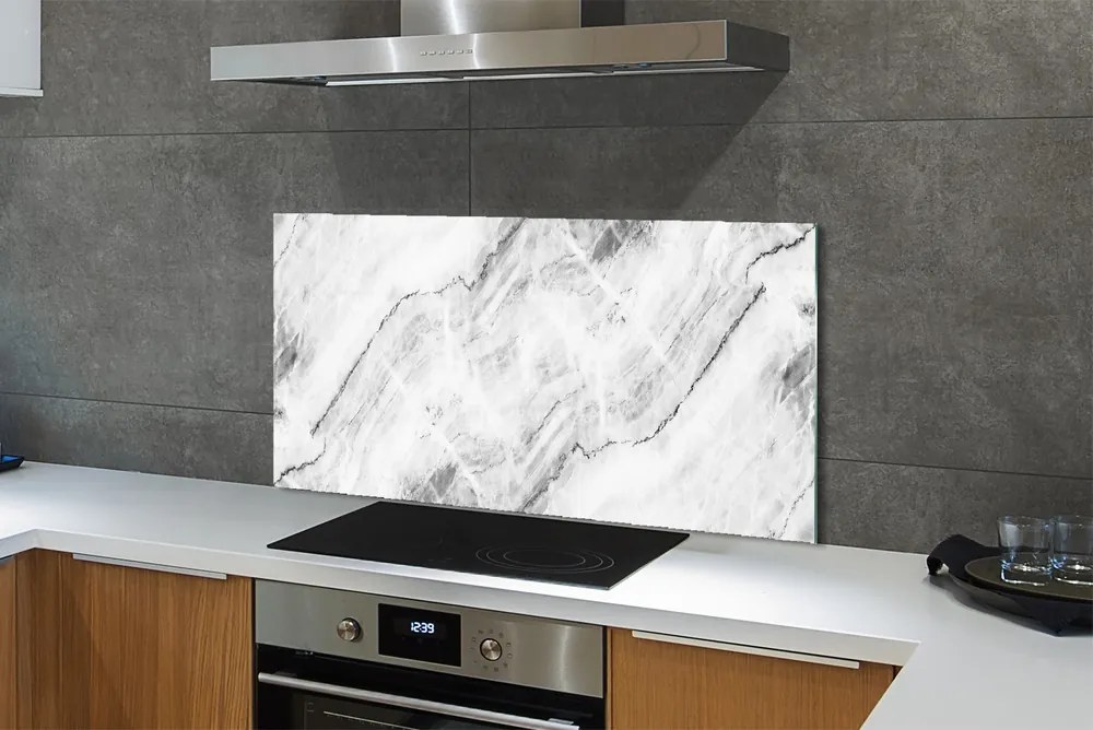 Panel szklany do Kuchni Marmurowa Struktura Ścienna