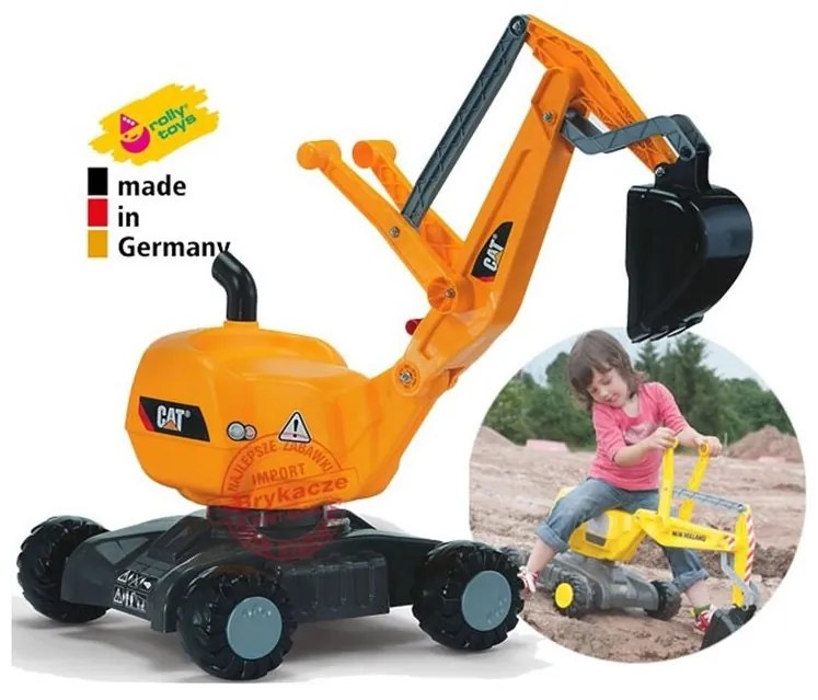 Rolly toys rollydigger koparka cat żółta obrotowa