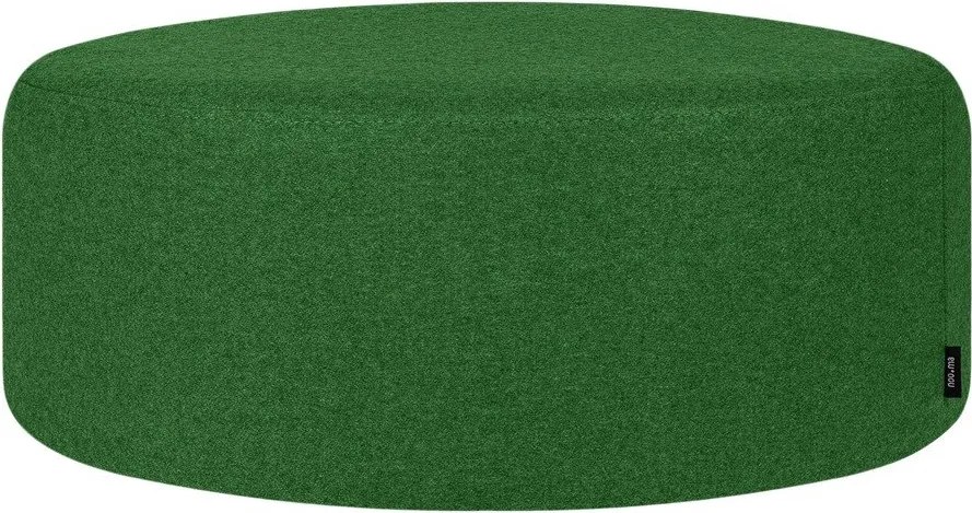 Zielony wełniany puf Folk – noo.ma