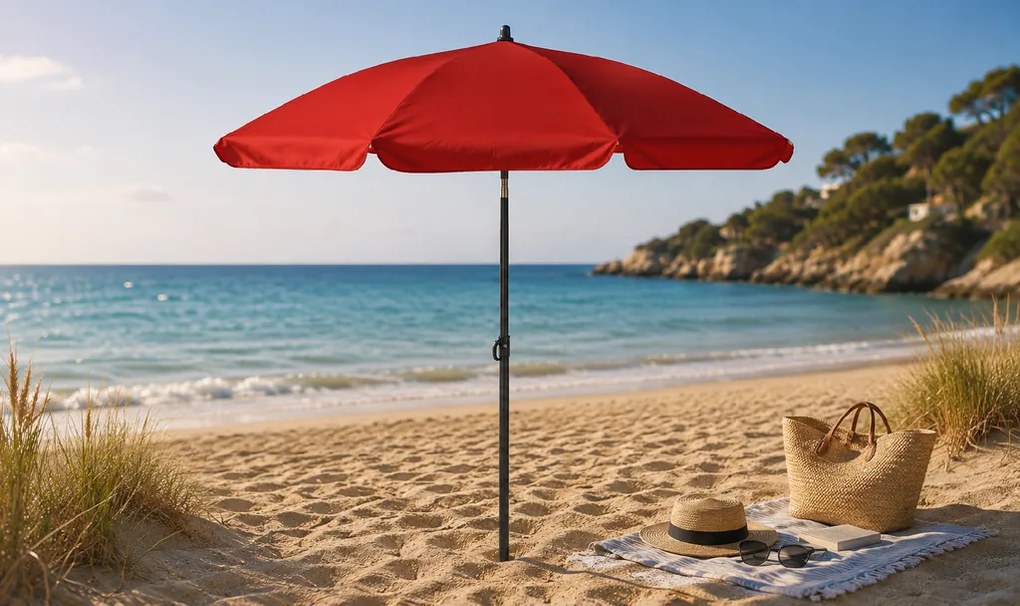 Derby MEXICO parasol ogrodowy 240 cm czerwony