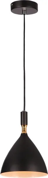 Lampa Sufitowa Wisząca czarna/złota OTTO BLACK/GOLD 1xE27