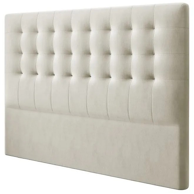 Beżowy zagłówek z aksamitnym obiciem Windsor & Co Sofas Athena, 200x120 cm