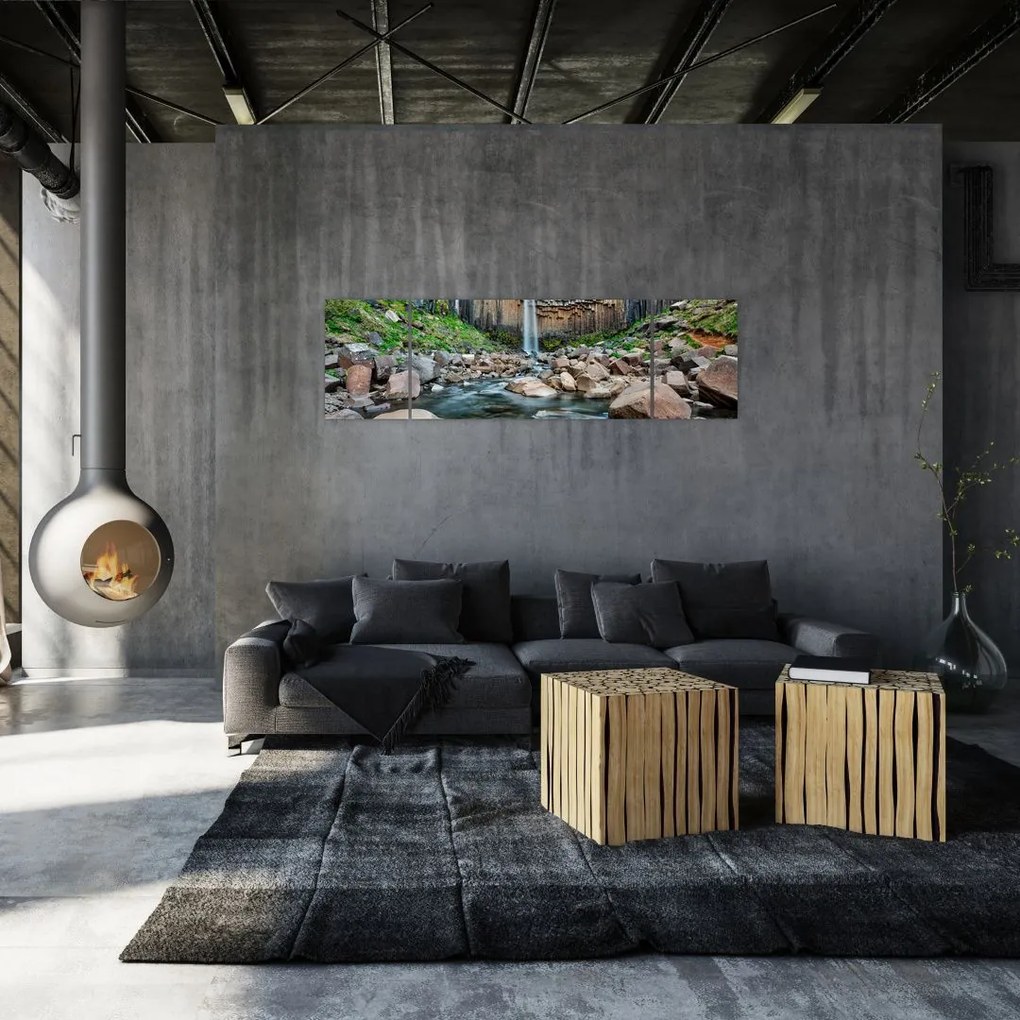 Obraz - Wodospad Svartifoss, Islandia (170x50 cm)
