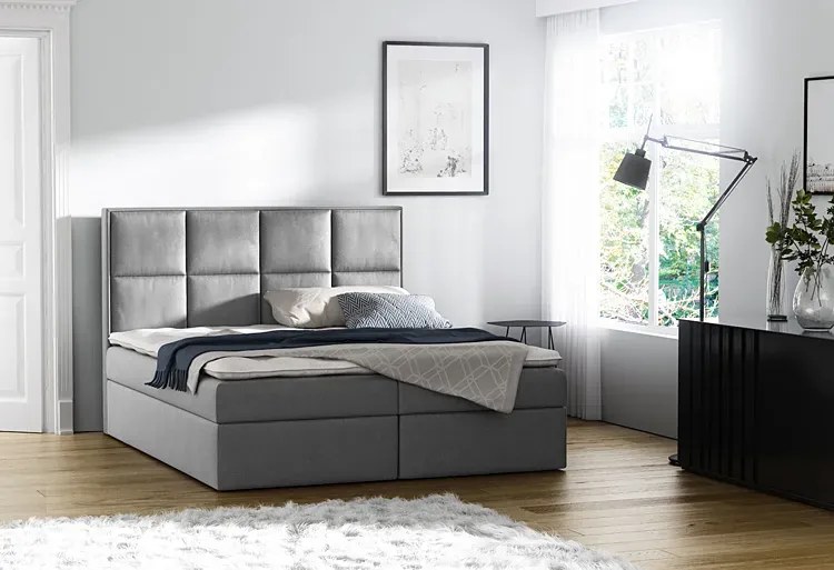 Łóżko kontynentalne Santex 200x200 - 36 kolorów