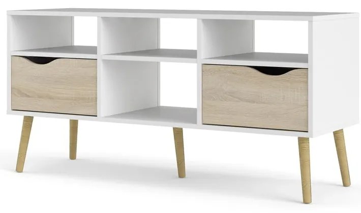Biała szafka pod TV Tvilum Oslo, 117 x 57 cm