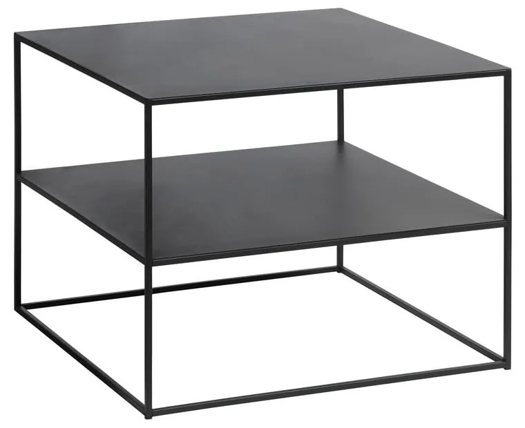 Czarny metalowy stolik 65x65 cm Pebble – Unique Furniture