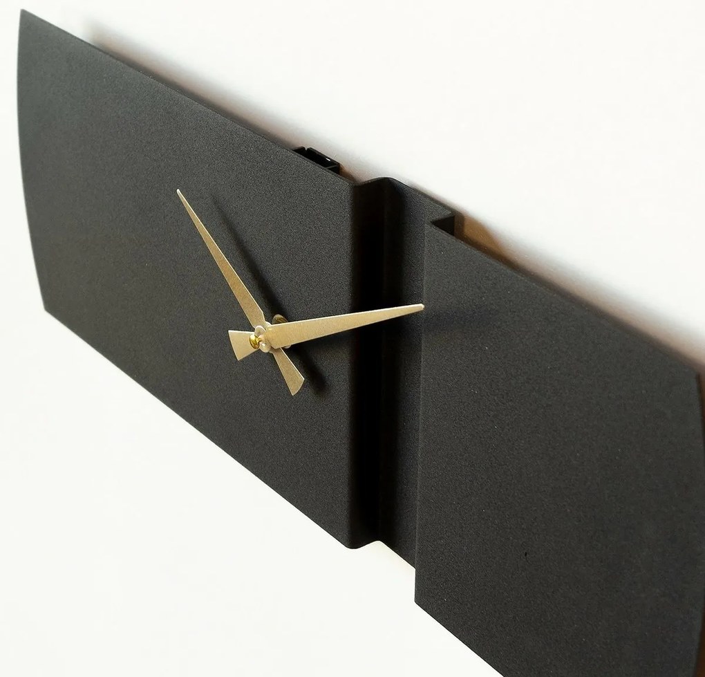 Zegar ścienny Origami APS097 Black, 16 x 49 cm
