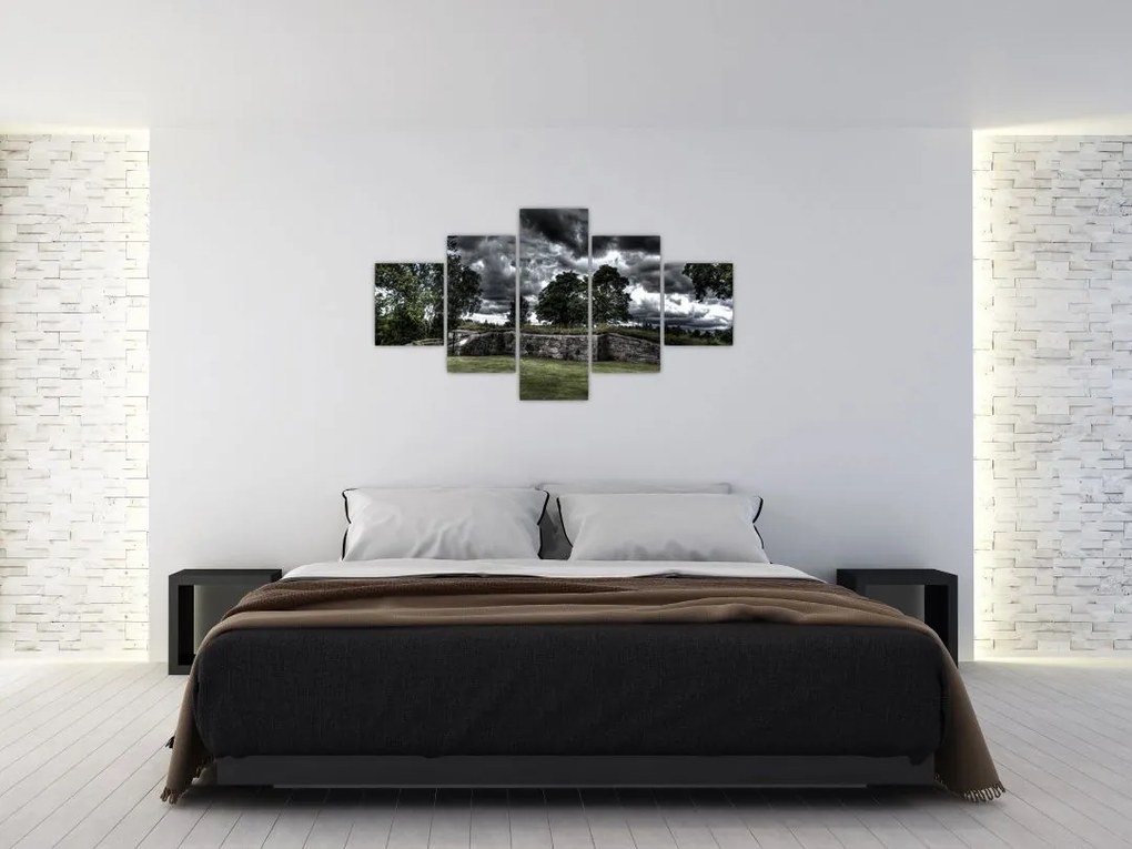 Obraz zachmurzonego nieba (125x70 cm)
