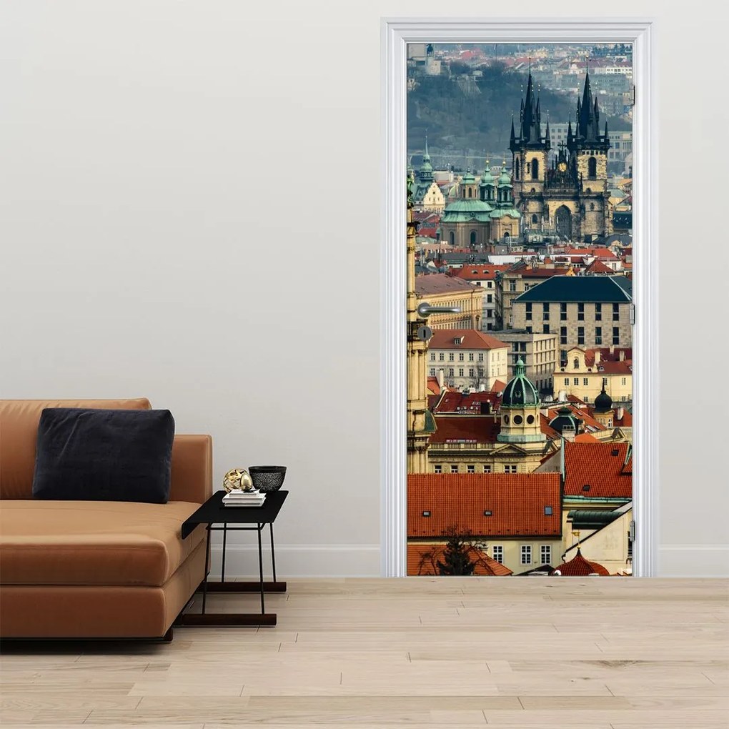 Fototapeta na drzwi - Panorama Pragi (95x205cm)