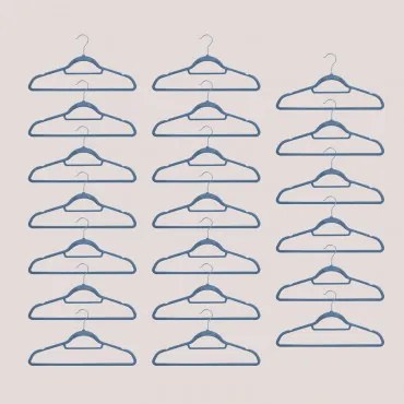 Zestaw 20 Wieszaków Palou Azul Grisáceo - Sklum