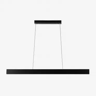 Lampa Sufitowa Wisząca Liniowa Led 120 Cm Z Aluminium Astley Czarna - Sklum