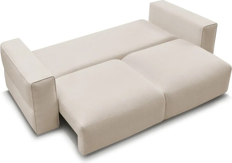 Beżowa rozkładana sofa ze schowkiem 265 cm Ezechiel – Bobochic Paris