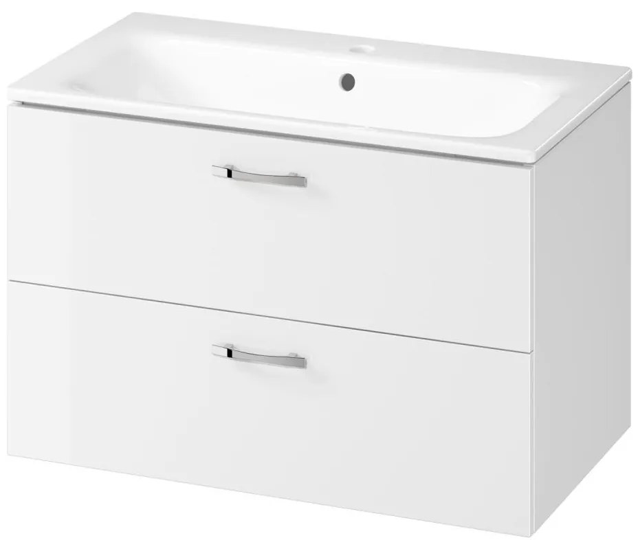 Cersanit S801-538 - Wisząca szafka łazienkowa z umywalką NIKO 80x45 cm biała