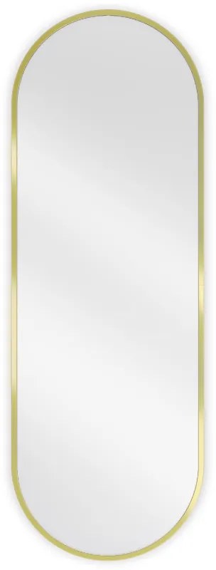 Mexen Loft lustro łazienkowe owalne 100 x 35 cm, rama złota - 9851-100-035-000-50