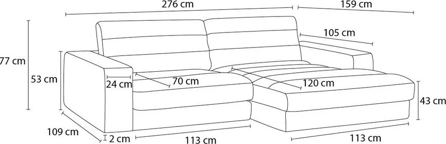 Beżowy aksamitny narożnik (lewostronny/z szezlongiem) Sierra – Bobochic Paris