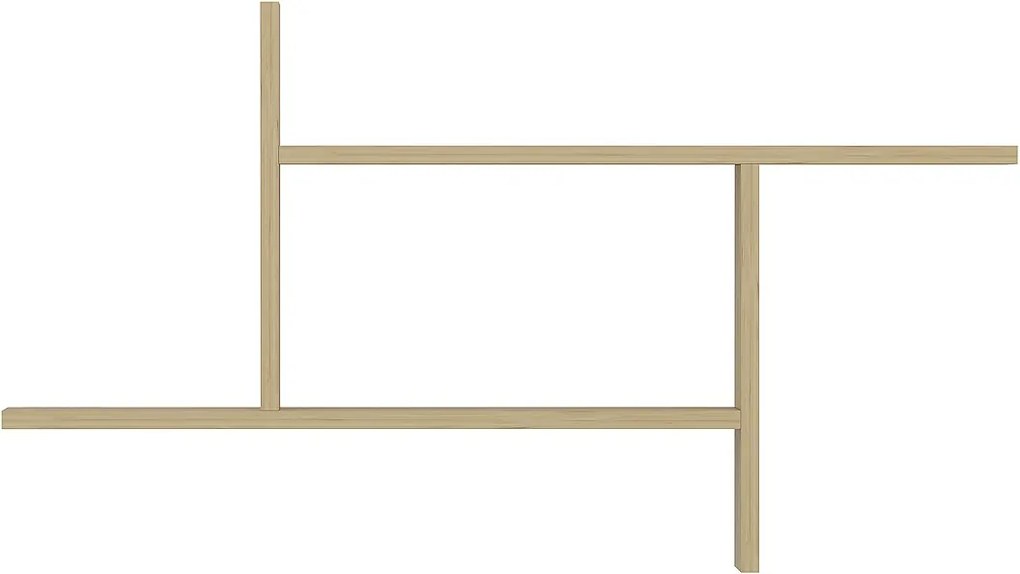 Półka ścienna RYAN -Brązowy, 99x55x14